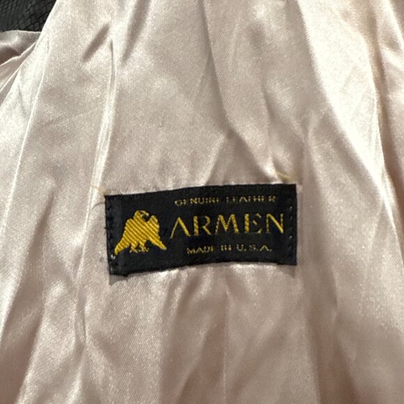 One Of A Kind Made In USA Vintage Fox Fur Jacket Silver Leather Wolverine M/L - Picture 7 of 12